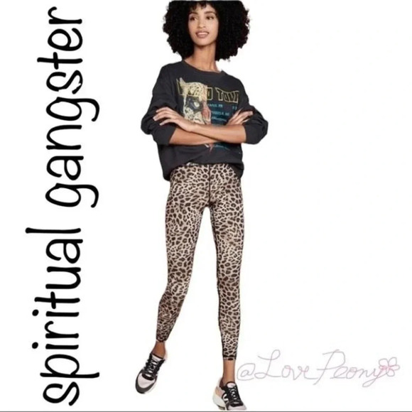 Spiritual Gangster Cheetah 7/8 Legging Size XS - Picture 11 of 16
